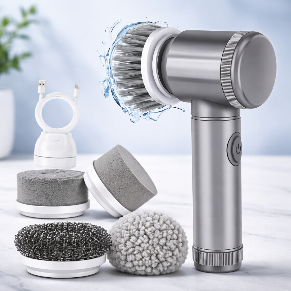 Cleanyx™ – Bezprzewodowa Szczotka Obrotowa 5w1 | Maksymalna Czystość Bez Wysiłku